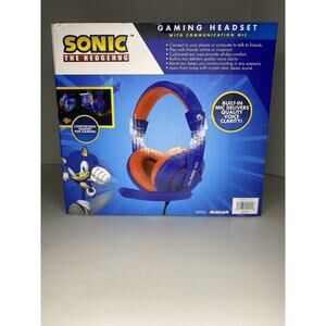 Brand New Kid Sonic The Hedgehog Gaming Headset with Communication Mic Blue Red